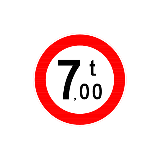 Yüklü Ağırlığı Belirtilen Değerden Fazla Olan Taşıt Giremez trafik işareti
