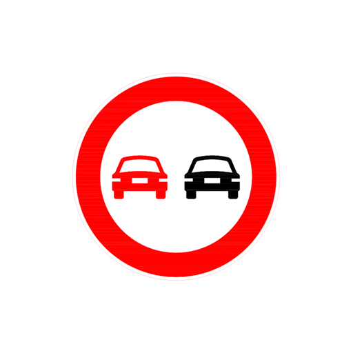 Öndeki Taşıtı Geçmek Yasaktır trafik işareti