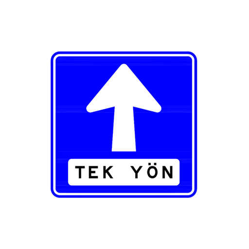 İleri Tek Yönlü Yol trafik işareti