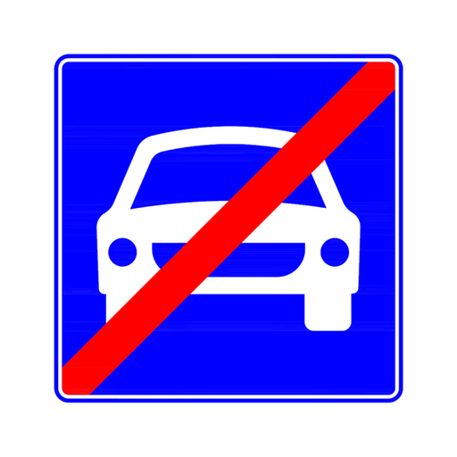 Motorlu Taşıt Yolu Sonu levhası