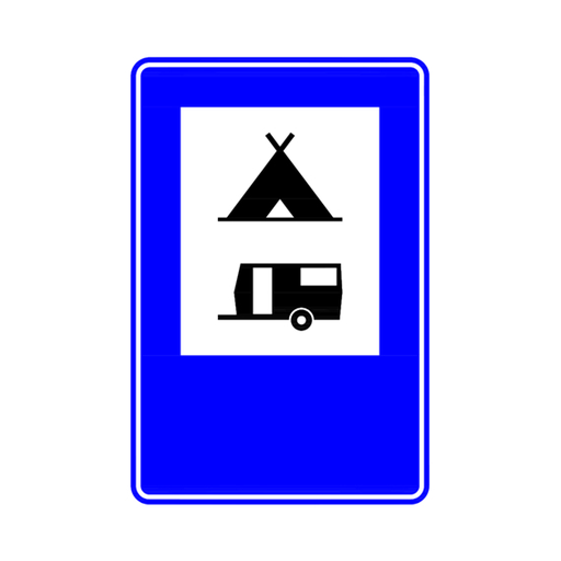 Çadırlı ve Karavanlı Kamp Yeri trafik işareti